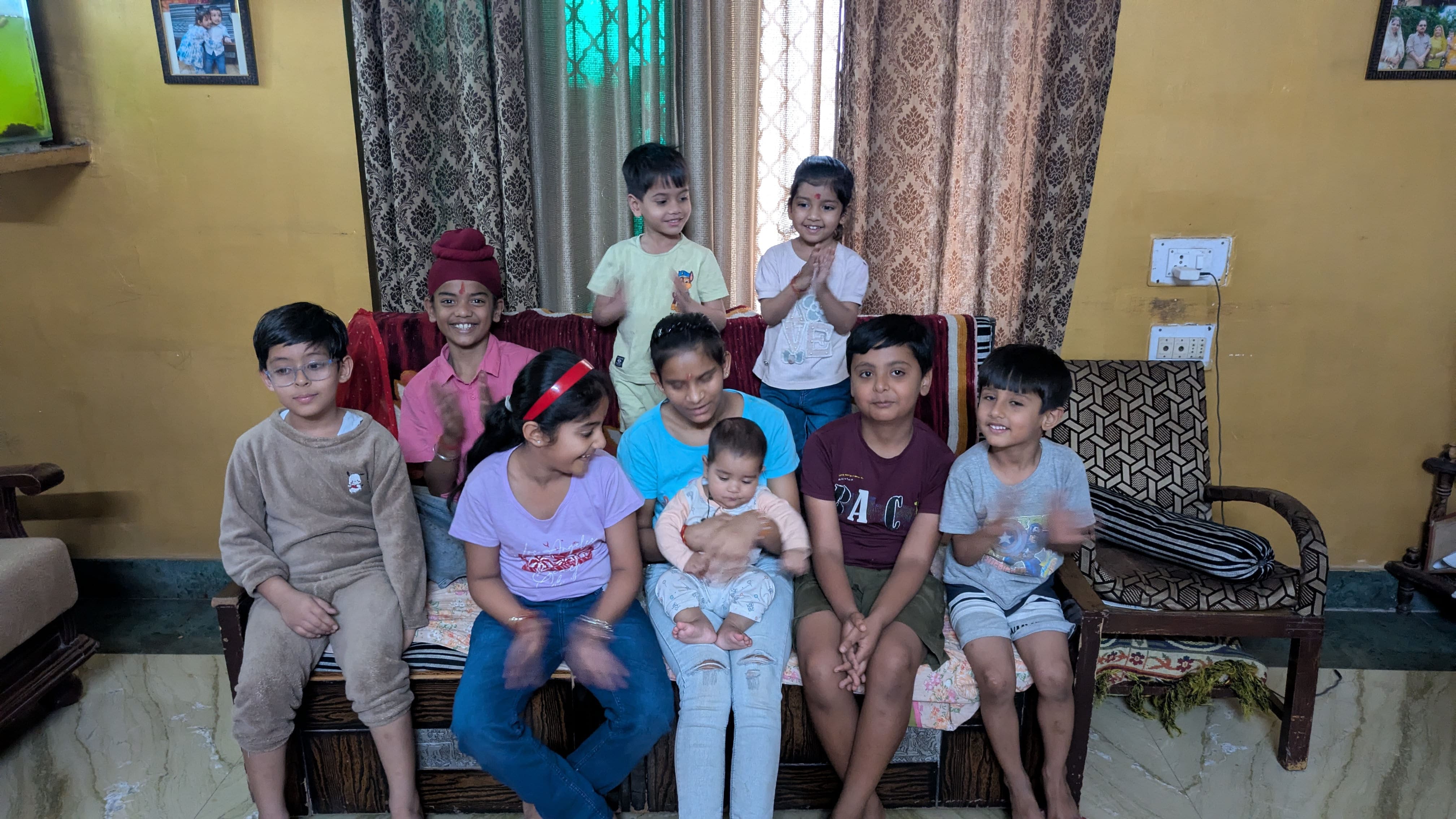 Happy children at Kids Kingdom day care in Kota
